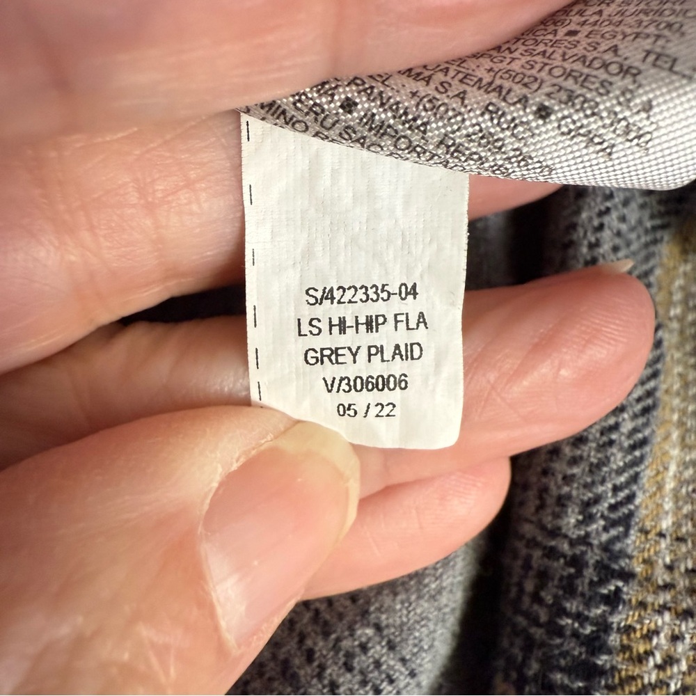 Old Navy The Boyfriend Shirt Gray plaid flannel 100% Cotton size 2X - Picture 11 of 11